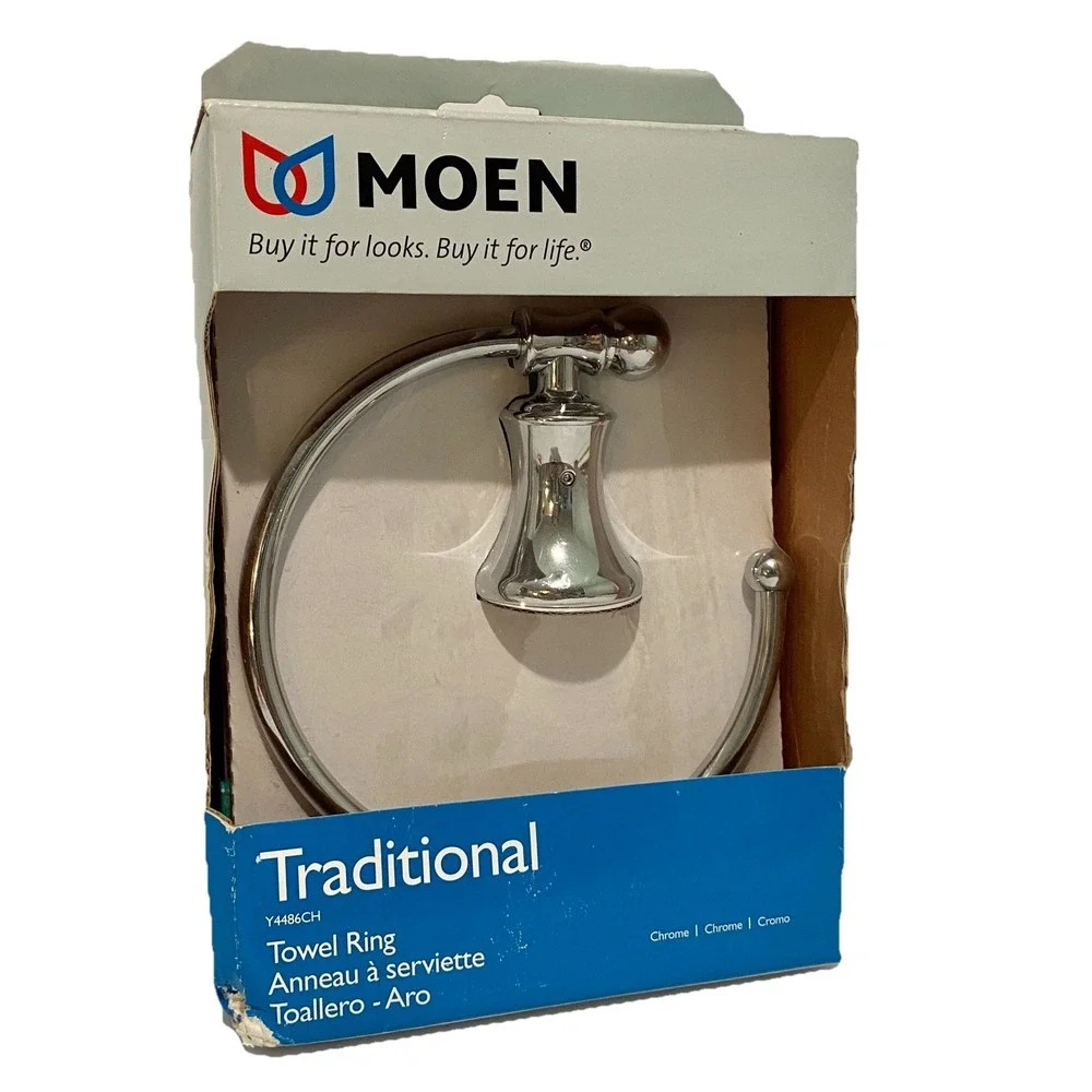 MOEN Traditional Y4486CH Towel Ring - Chrome Finish